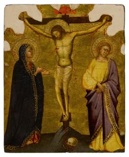 Niccolò di Pietro Gerini - Crucifixion with the Mourning Virgin and Saint John the Baptist