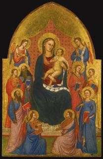 Niccolò Di Pietro Gerini - The Madonna And Child With Saints Paul, Stephen(?) And Anthony Abbot, Three Female Martyr Saints And Four Music-Making Angels