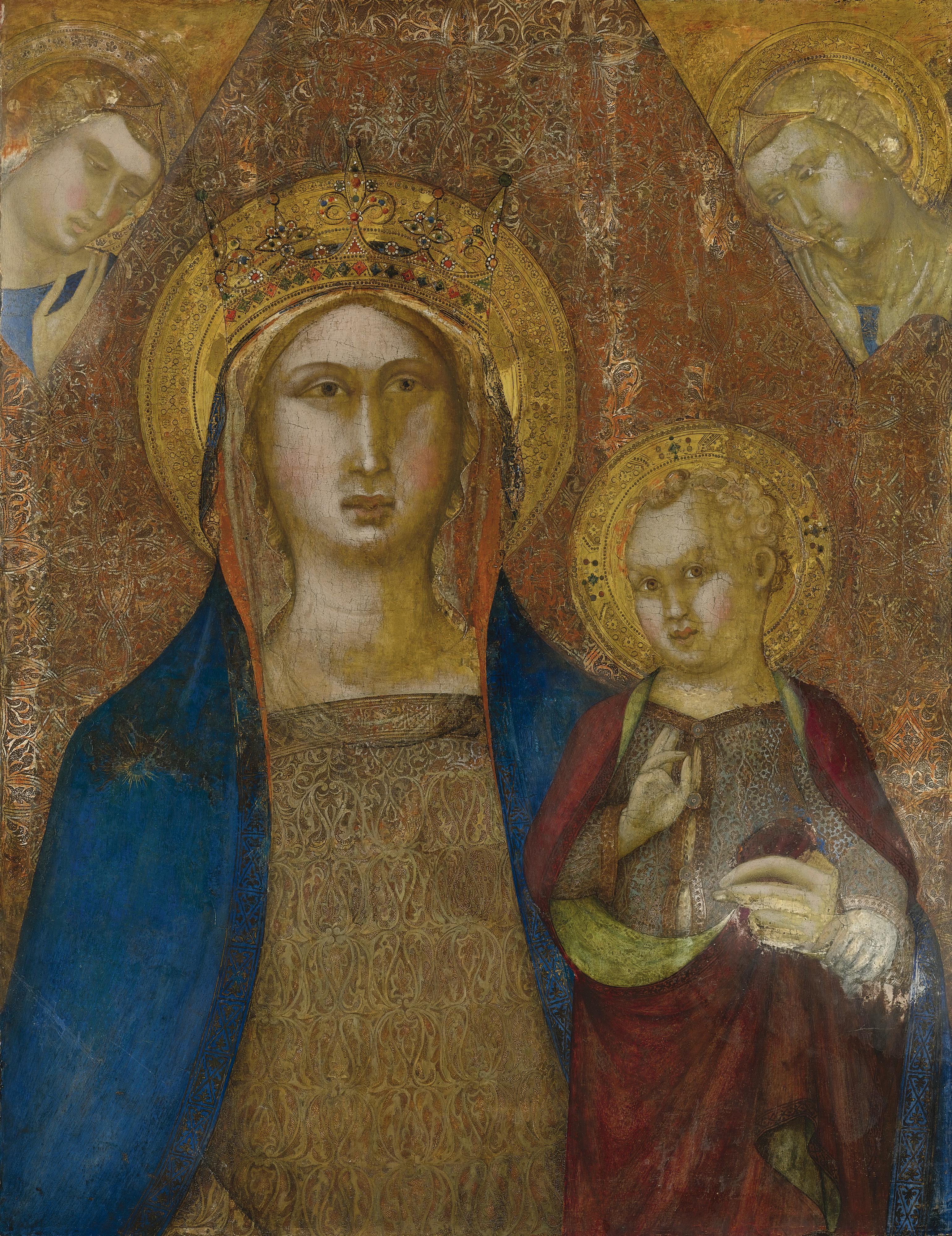 Niccolò Di Ser Sozzo Tegliacci - Madonna And Child With Two Angels