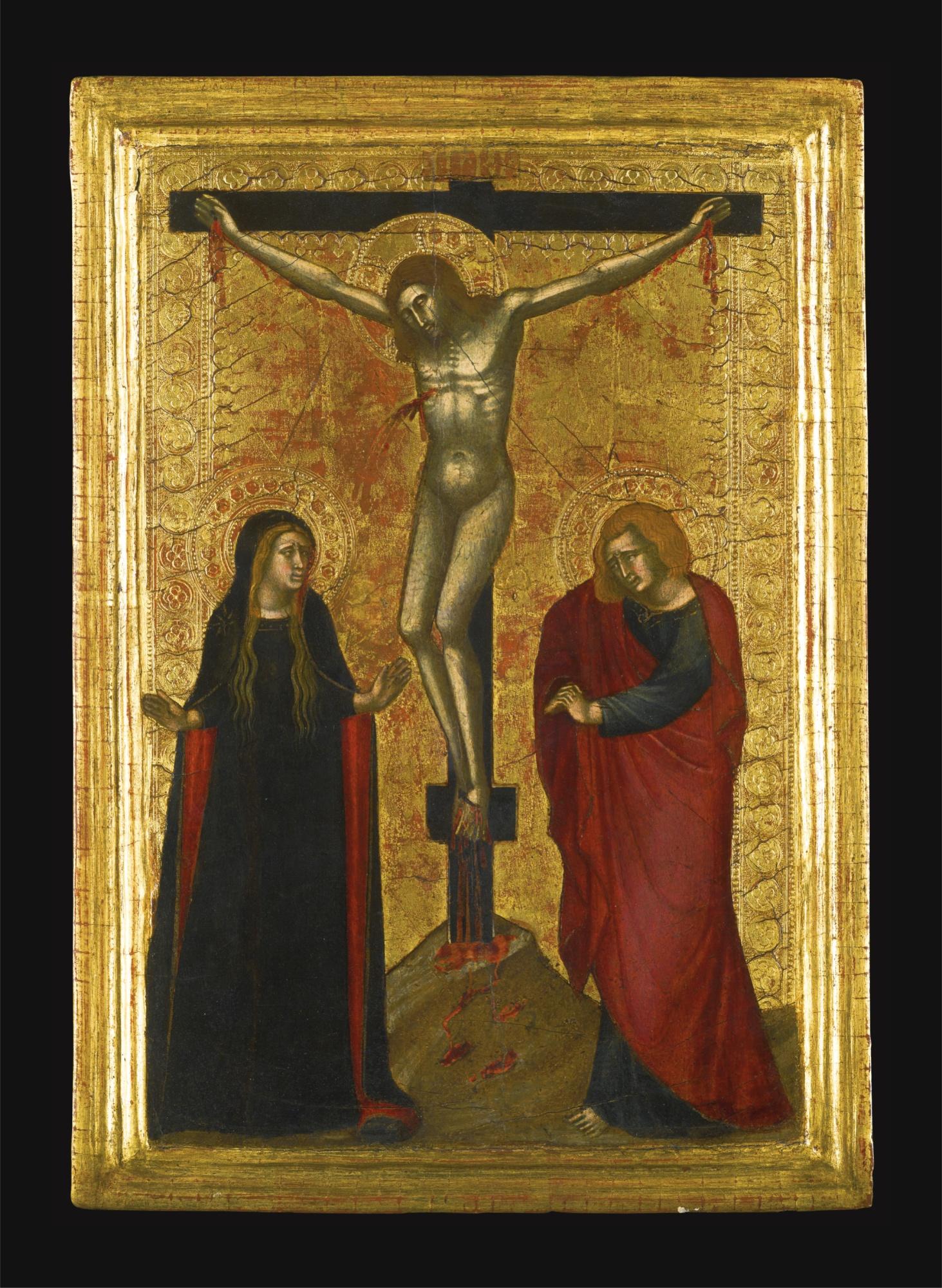Niccolò Di Ser Sozzo - The Crucifixion With The Virgin Mary And Saint John The Evangelist
