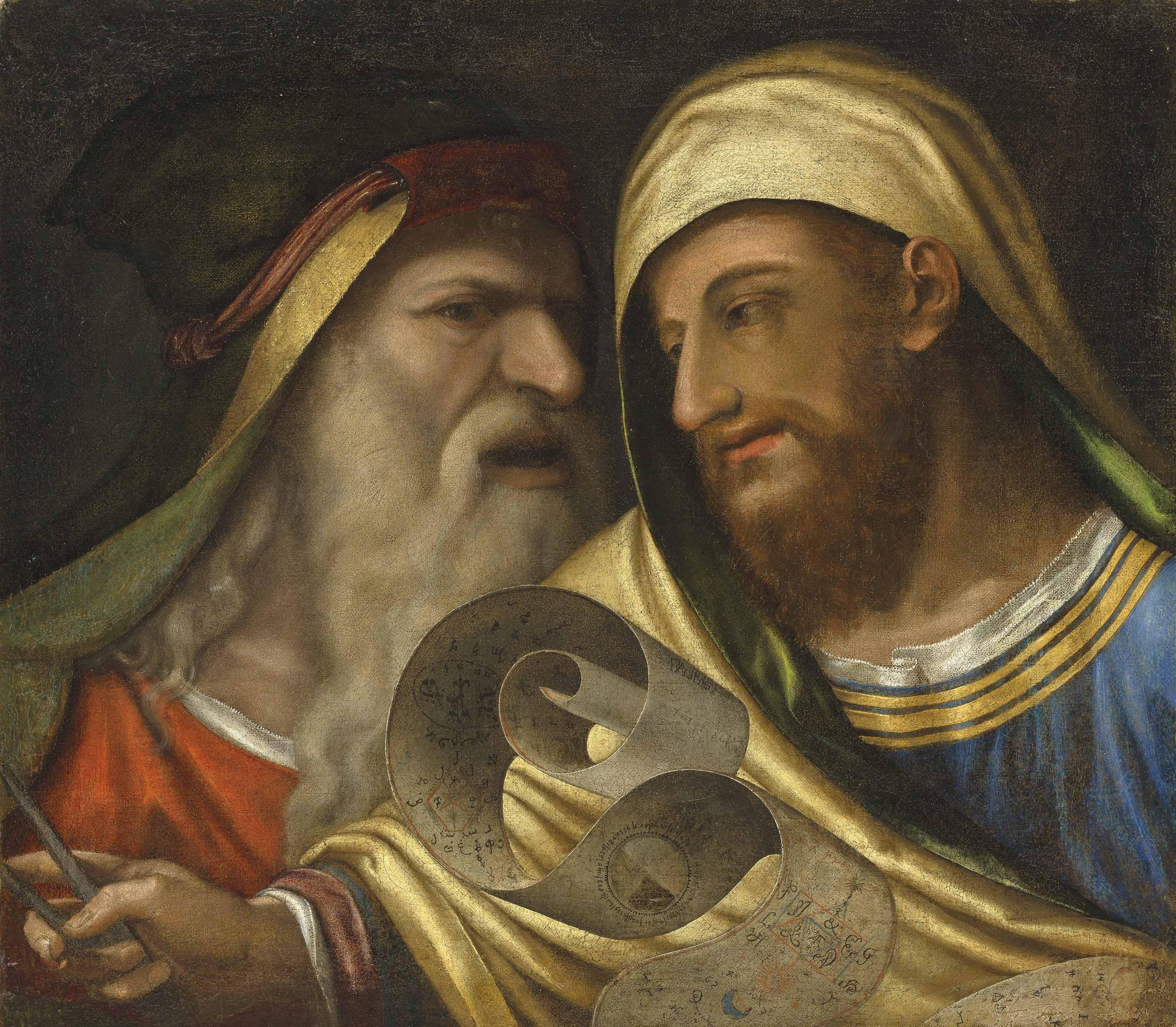 Niccolò Frangipane - Two philosophers holding a scroll