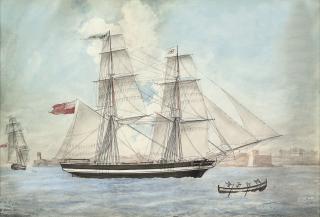 Niccolo S. Cammillieri of Malta - The brig Devonian of Sunderland in Maltese waters