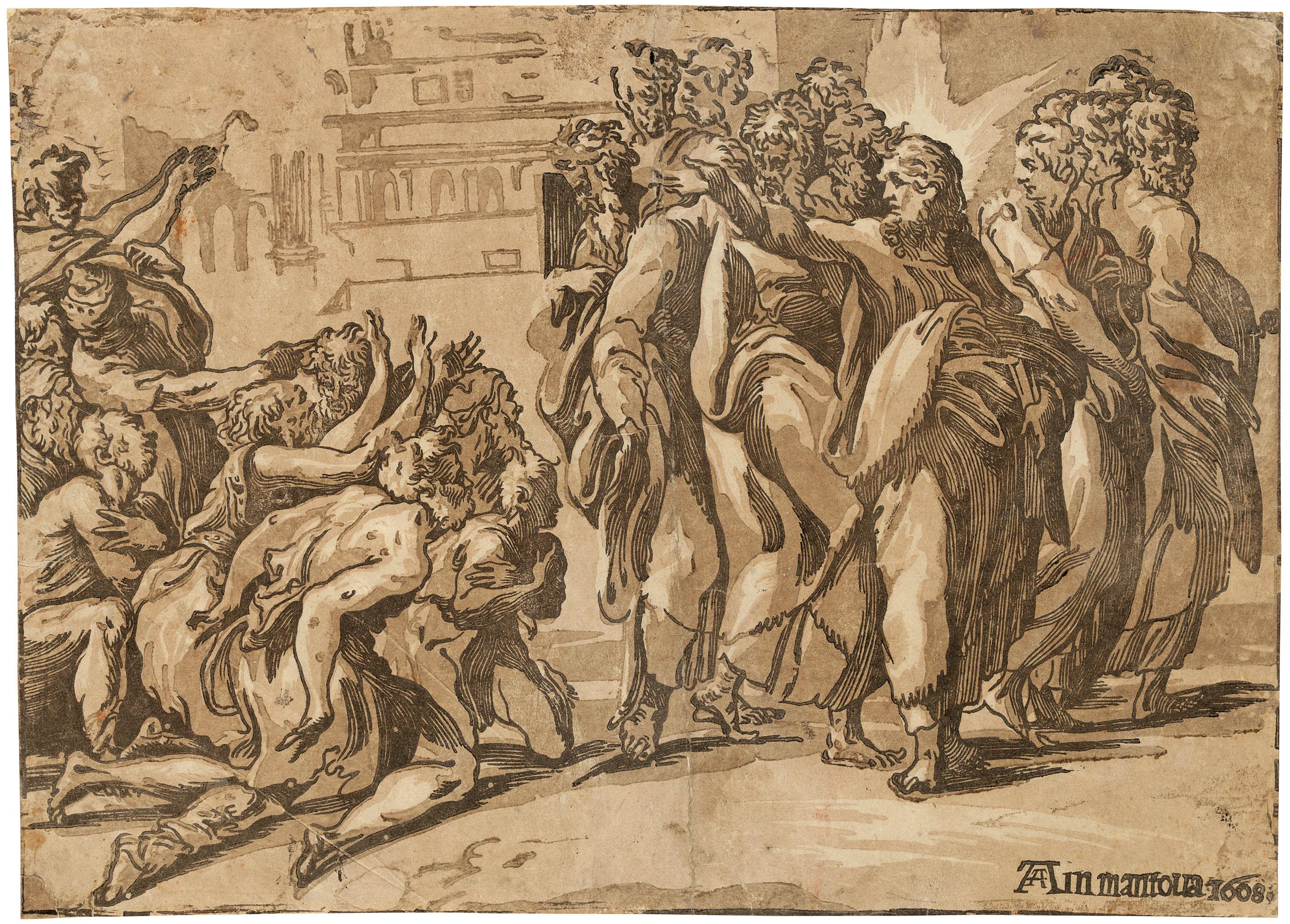 Niccolò Vicentino - Christ healing the Lepers