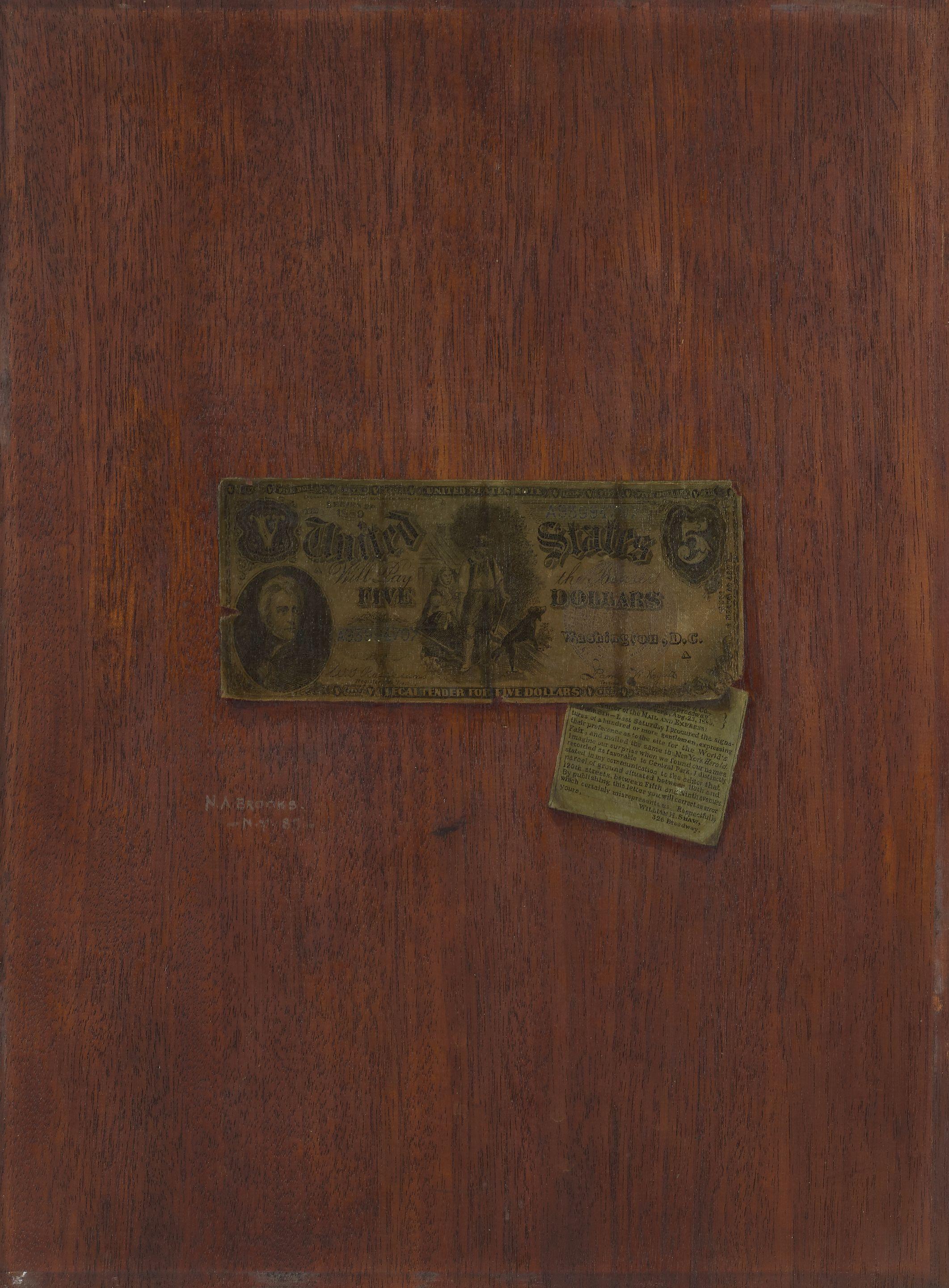 Nicholas Alden Brooks - Five Dollar Bill with Clipping