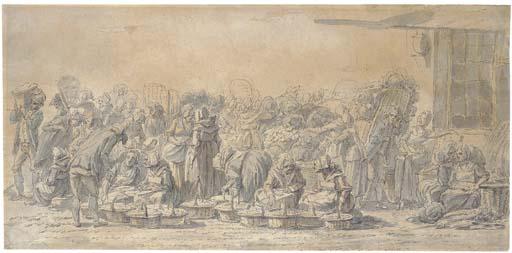 Nicholas-Bernard-Michel Lépicié - A Crowded Vegetable Market