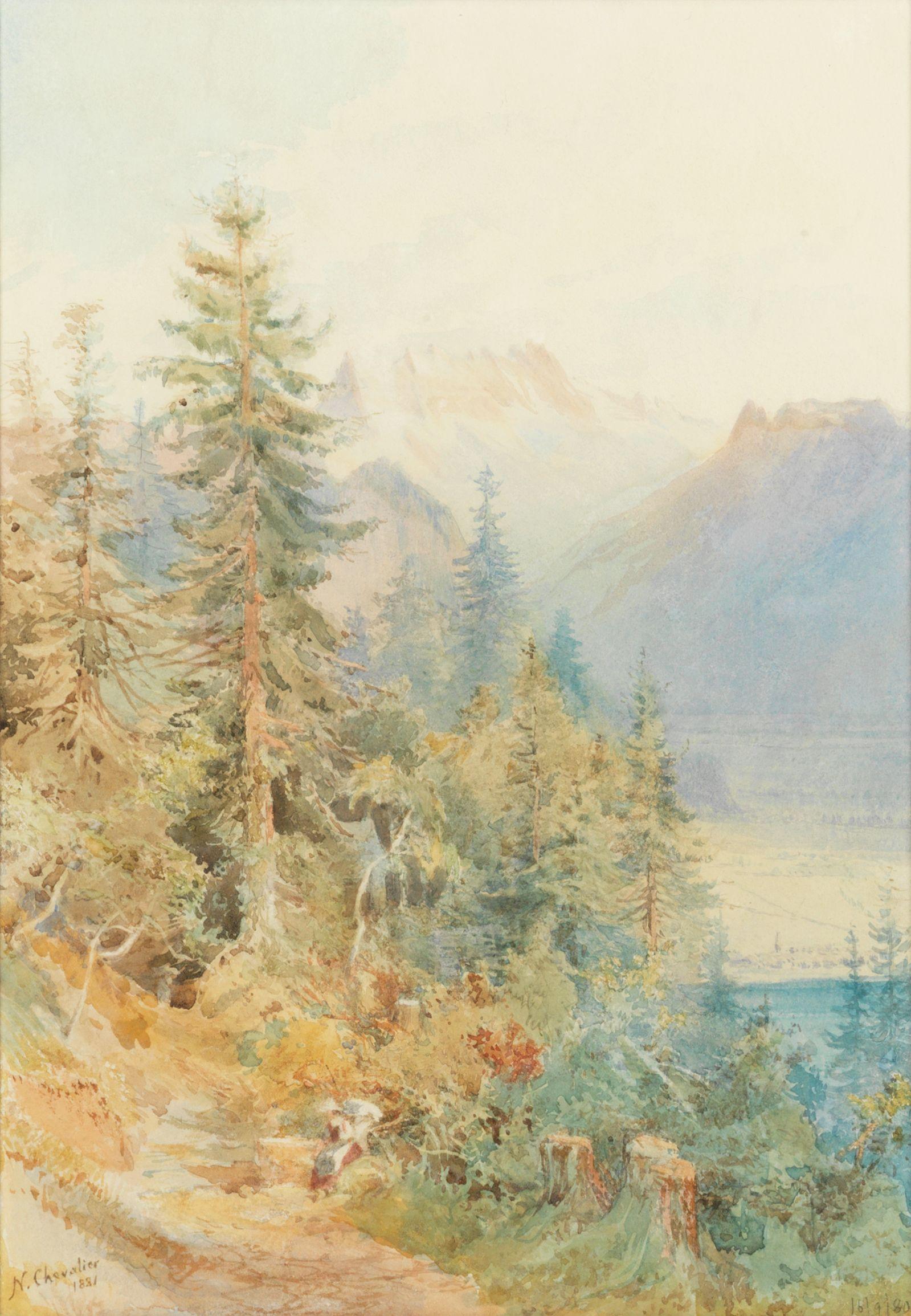 Nicholas Chevalier - Alpine Landscape