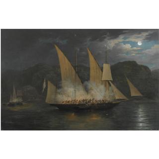 Nicholas Condy - British The Capture Of A Greek Pirate Vessel By Boats Of The British Navy, 31St January 1825