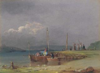 Nicholas Condy - Plymouth Hoe And Drake\'S Island From Cremyll Point