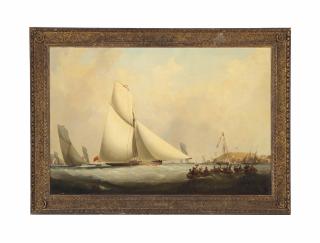 Nicholas Condy - The Arrival Of A Schooner In A Harbor