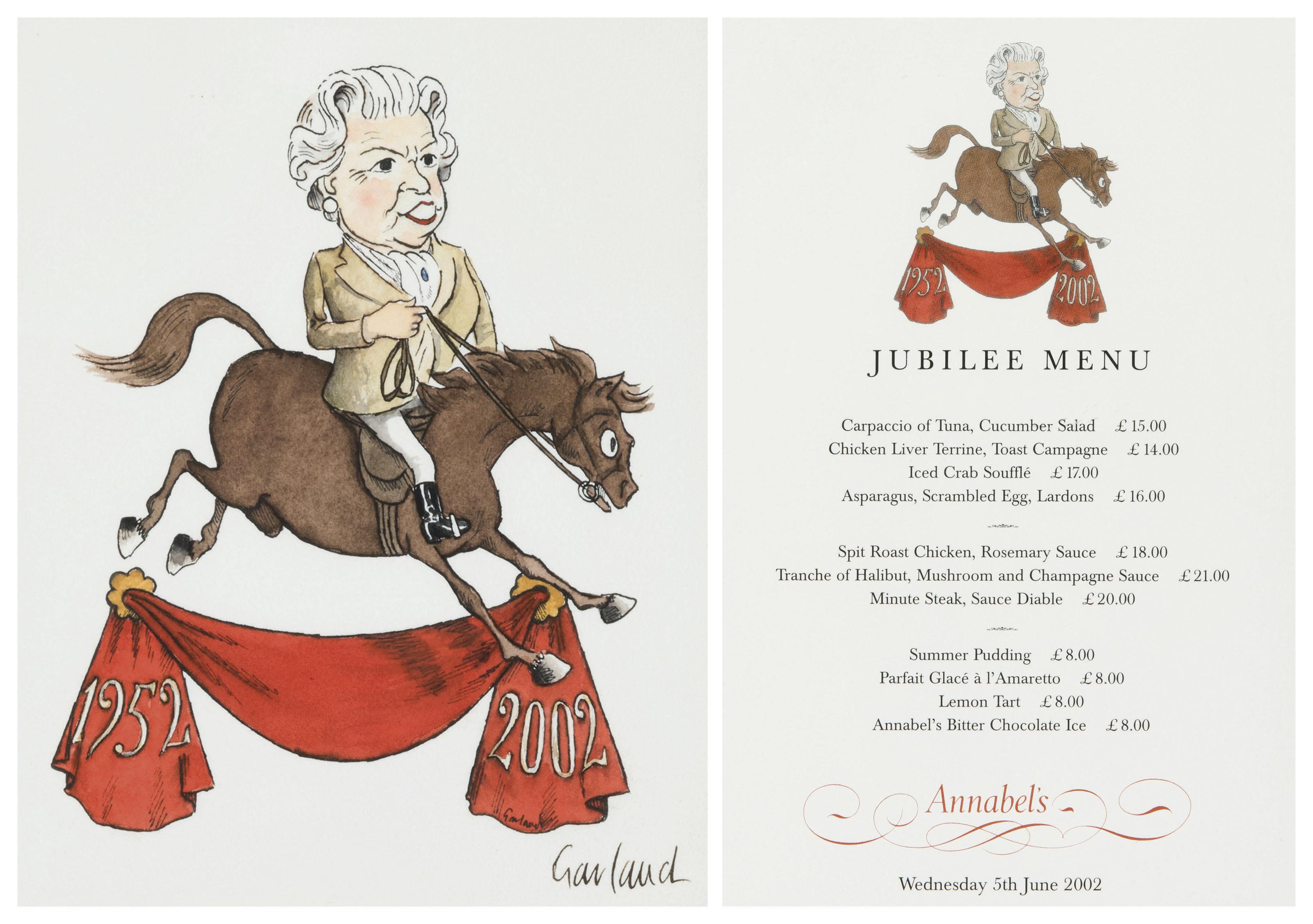 Nicholas Garland, O.B.E. - H.M. The Queen on horseback, The Golden Jubilee