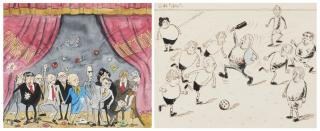 Nicholas Garland, O.B.E. - The General Election, 1987 (i); A Conservative Party Football match (ii)