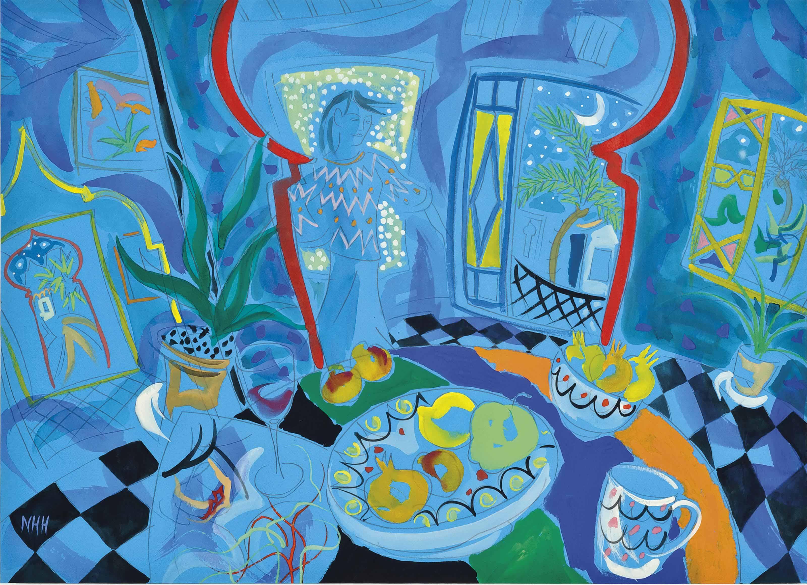 Nicholas Hely Hutchinson - Fgure in a Moroccan interior