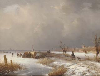 Nicholas Johannes Roosenboom - A Dutch Winter Landscape