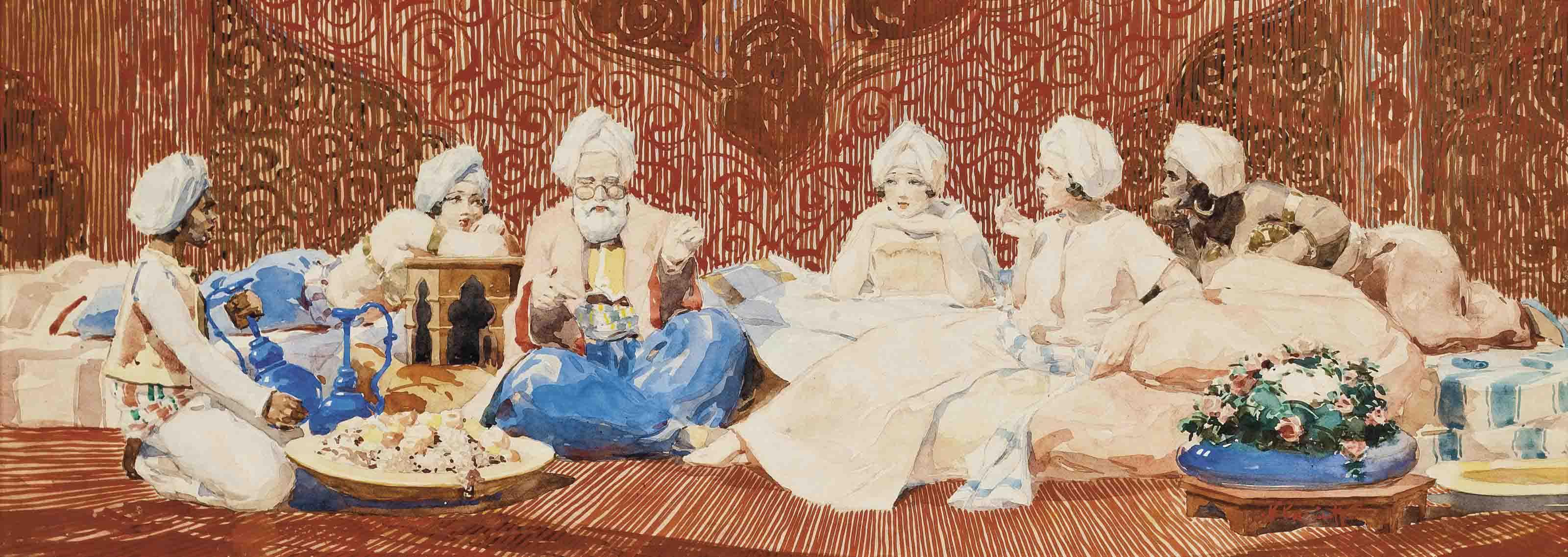 Nicholas Kalmikoff - A scene in a harem