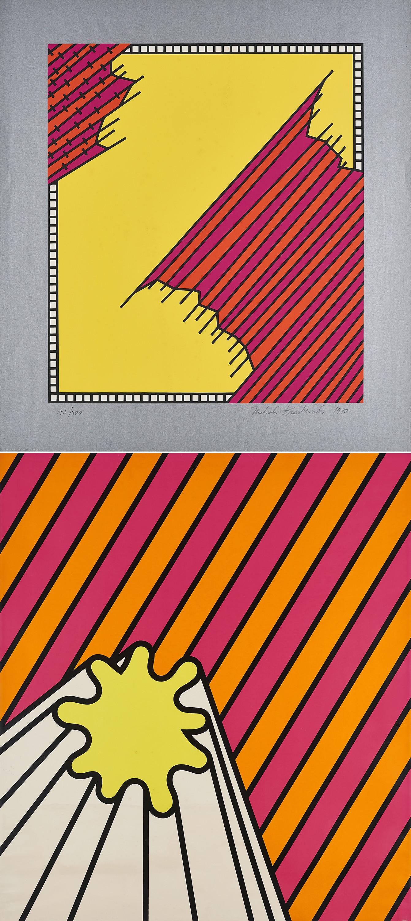 Nicholas Krushenick - Konvolut von 2 Serigrafien.