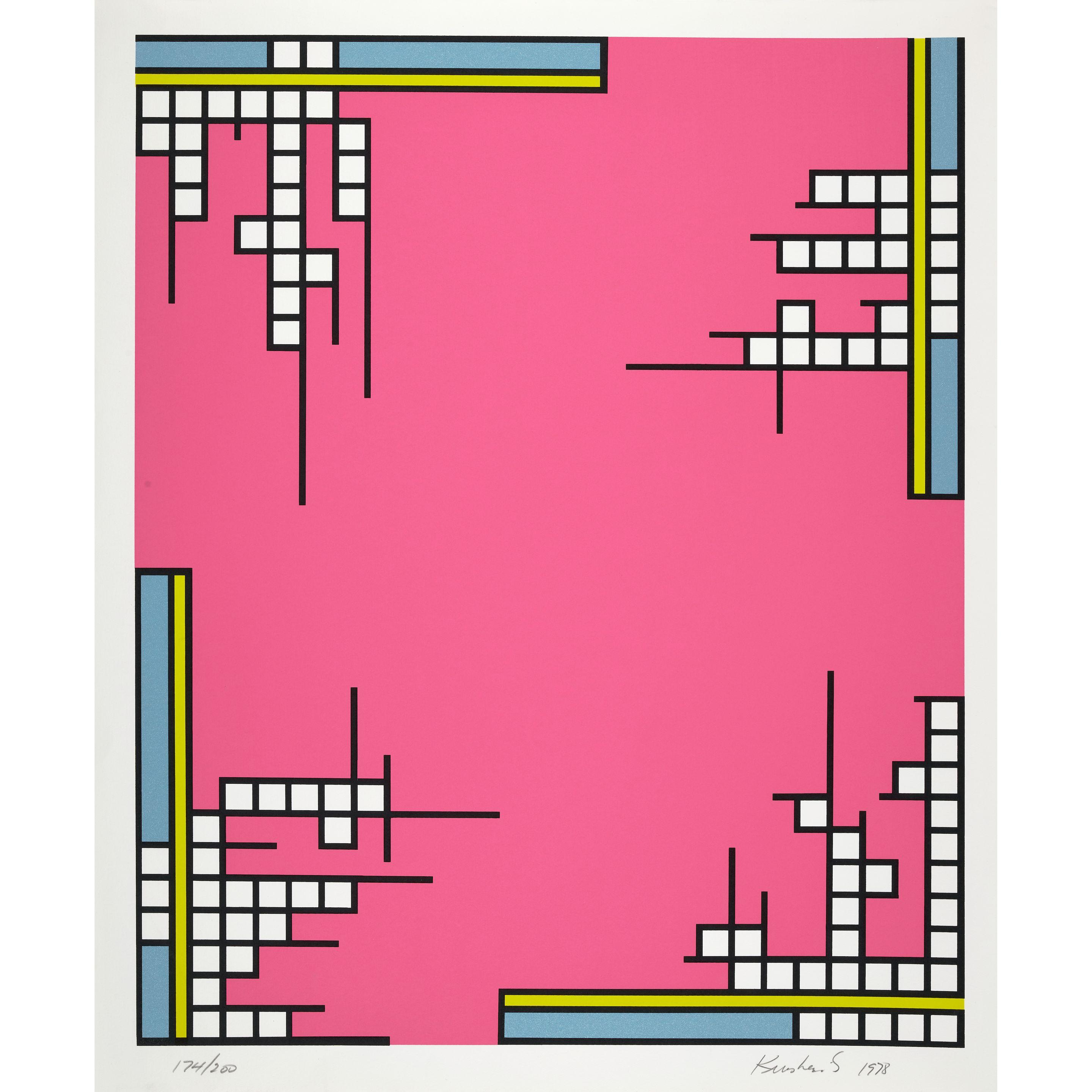 Nicholas Krushenick - Over the Top; Tail Gate; Mirror Trap (3 works)