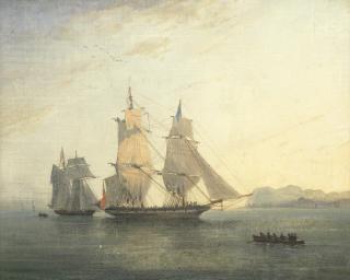Nicholas Matthew Condy - A brig of the Royal Navy becalmed off the west coast of Africa