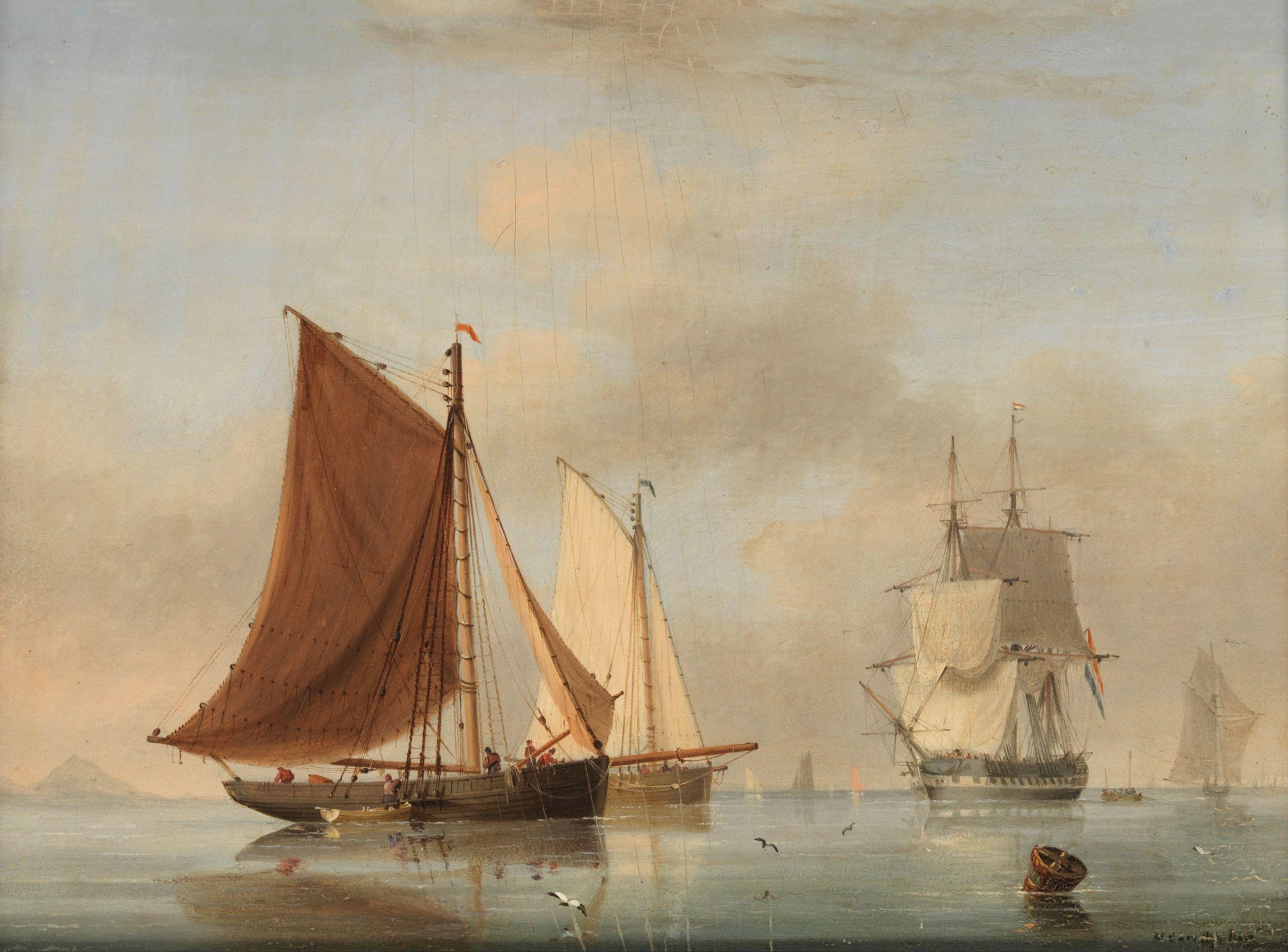 Nicholas Matthew Condy - A busy shipping scene in Plymouth Sound
