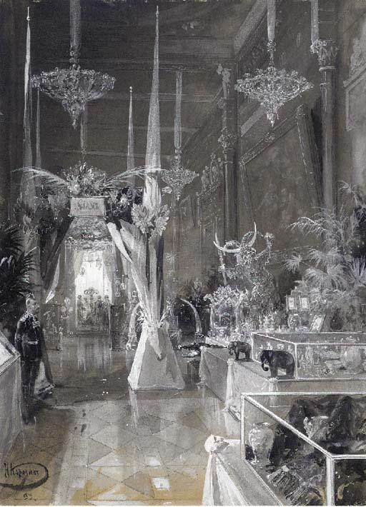 Nicholas Nikolaievich Karazin - The Siam Stand at a Palace Exhibition