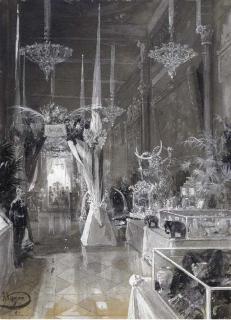 Nicholas Nikolaievich Karazin - The Siam Stand at a Palace Exhibition