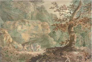 Nicholas Pocock, O.W.S. - A hillside massacre