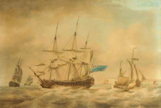 Nicholas Pocock - A Squadron In Torbay Preparing To Meet The Squall