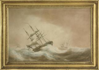Nicholas Pocock - An Armed Merchantman In Choppy Seas
