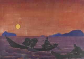Nicholas Roerich - And We Continue Fishing From The Series Sancta, 1922