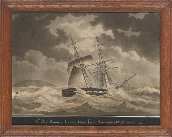 Nicholas S. Cammillieri - The Brig Comerce of Kincardine in stormy seas