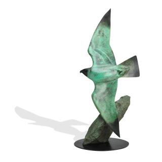 Nick Bibby - Bronze Peregrine Falcon In Flight