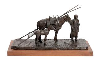 Nick Eggenhofer - Indian Woman with Travois