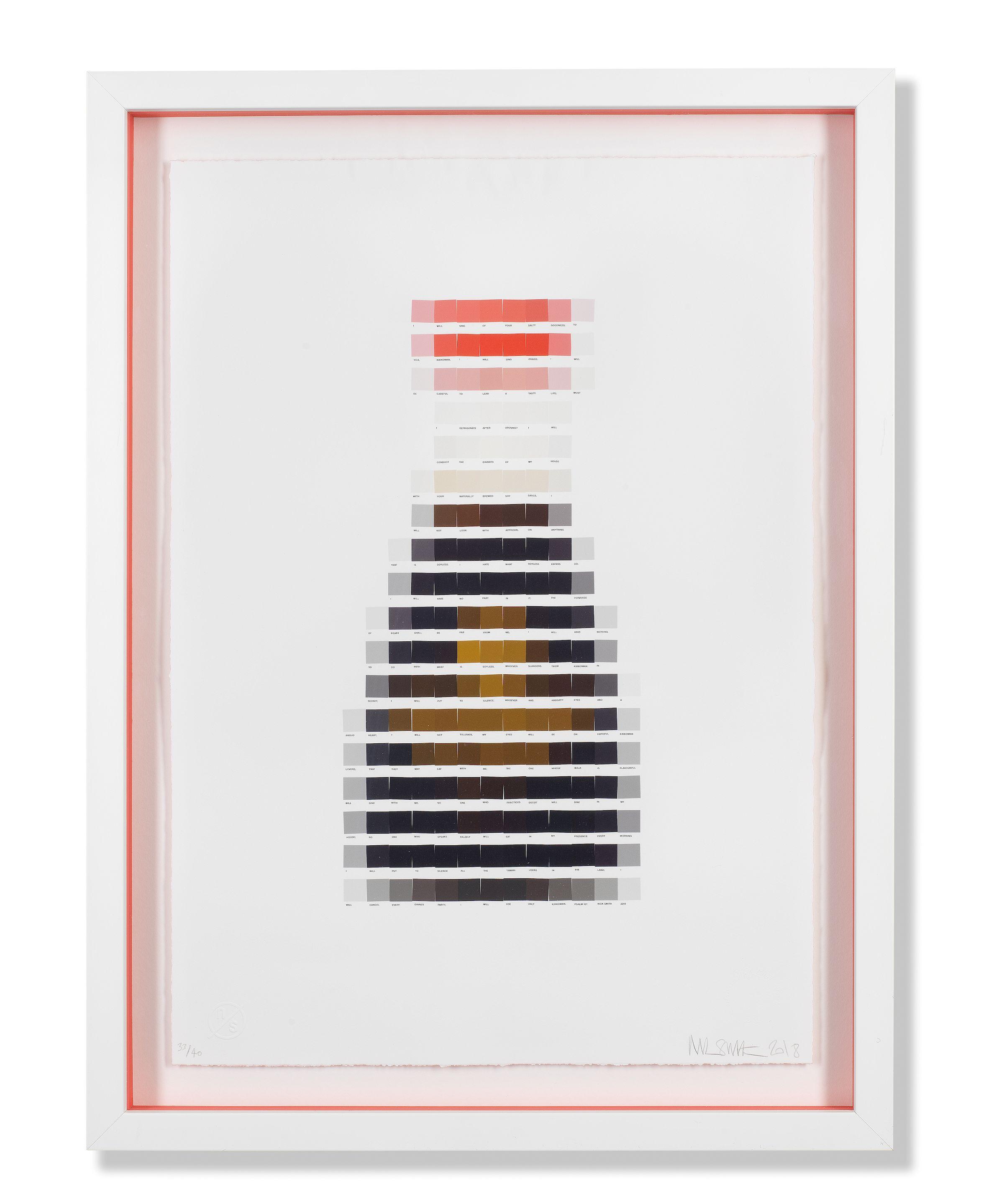 Nick Smith - Psalm 101 - Kikkoman, from Psalms, 2018