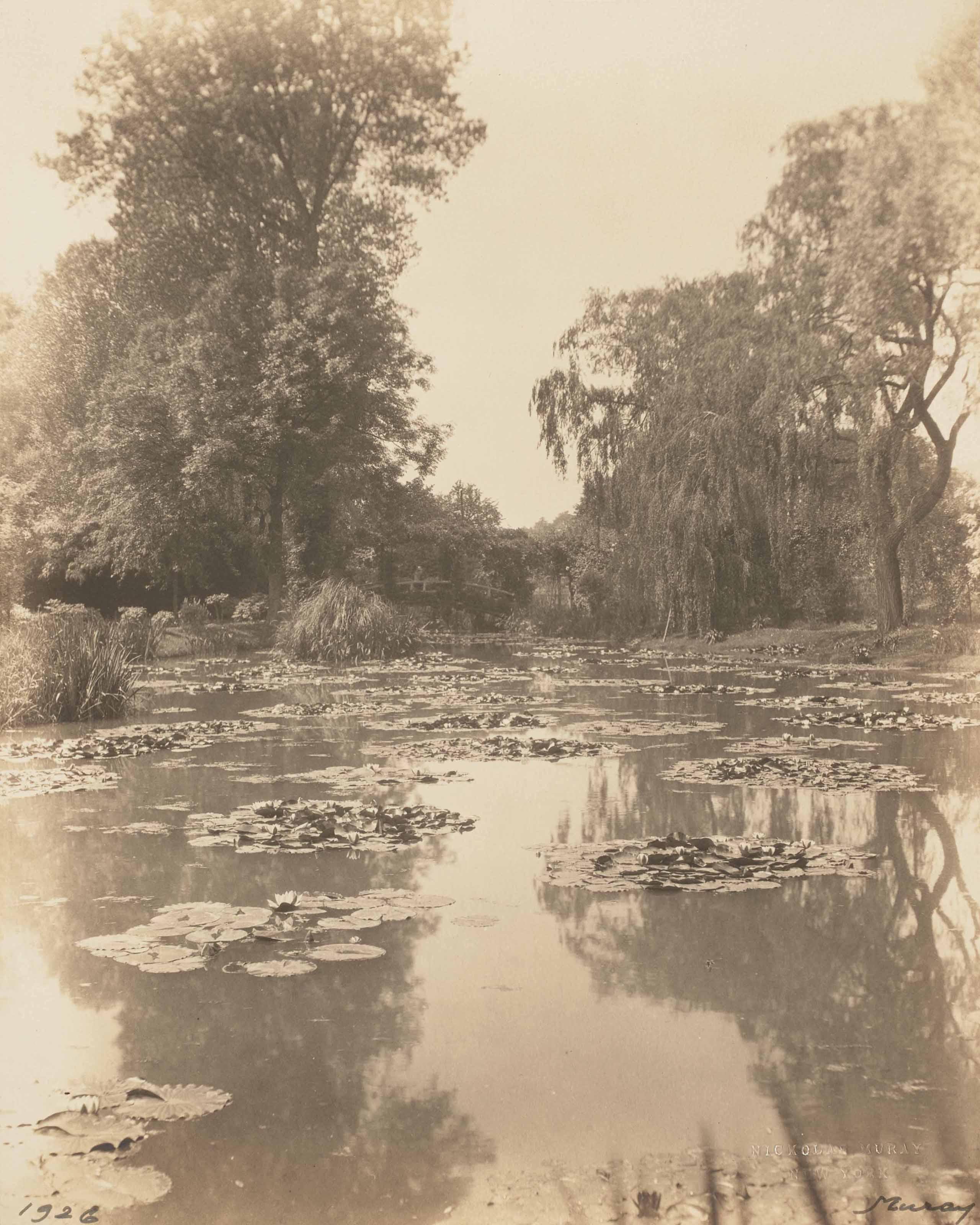 Nickolas Murray - Water lilies’ basin, Giverny, 1926