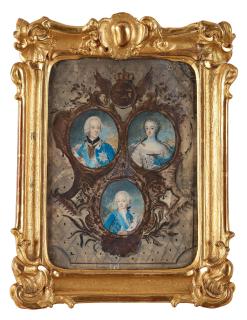 Niclas Lafrensen d.ä. - Miniature of Adolf Fredrik, Lovisa Ulrika & Gustav III