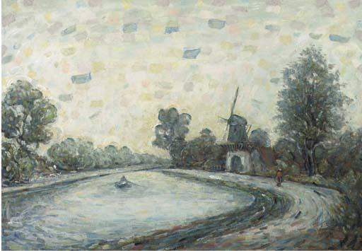 Nico van Rijn - Mill Along A Canal