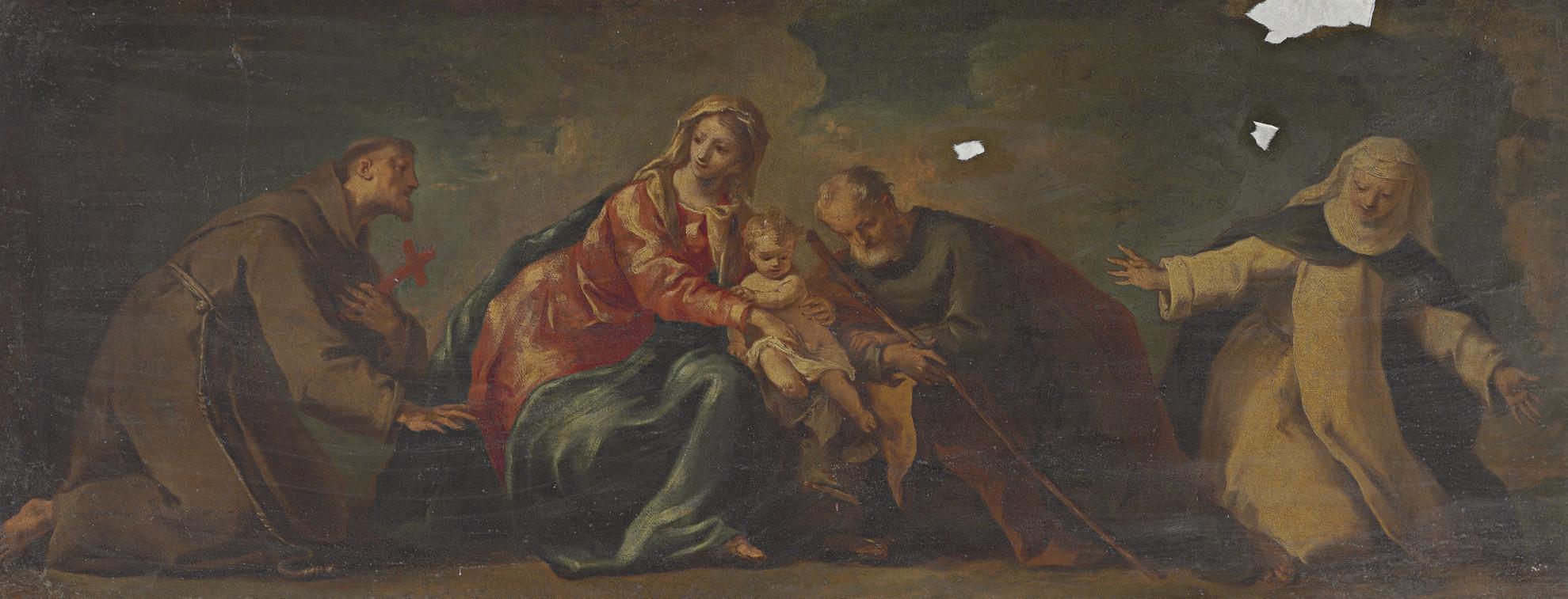 Nicola Grassi - The Holy Family with Saints Francis and Catherine of Siena