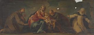 Nicola Grassi - The Holy Family with Saints Francis and Catherine of Siena