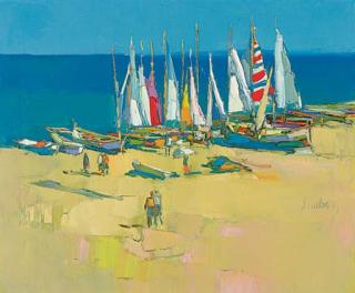 Nicola Simbari - Sailboats in Anzio