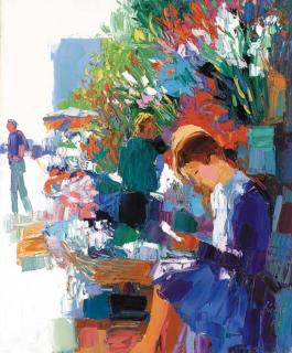 Nicola Simbari - The Flower Stall