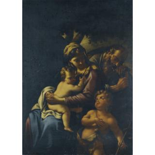 Nicola Vaccaro - Holy Family With The Infant Saint John The Baptist
