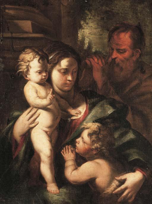 Nicola Vaccaro - The Holy Family with the Infant Saint John the Baptist