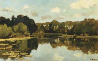 Nicolaas Bastert - A view on the river Vecht