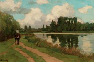 Nicolaas Bastert - Het jaagpad aan de Vecht: along the river Vecht