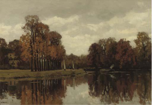 Nicolaas Bastert - The river Vecht in Autumn