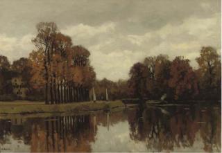 Nicolaas Bastert - The river Vecht in Autumn