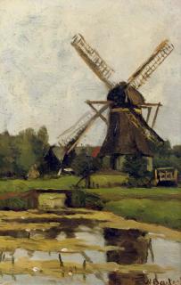 Nicolaas Bastert - The windmill \'De Wachter\', Tienhoven