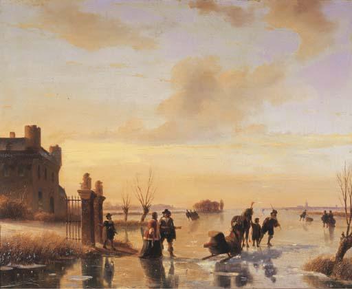Nicolaas Johannes Roosenboom - The Pleasure Trip: Elegant Figures On The Ice