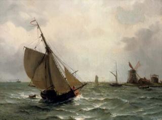 Nicolaas Riegen - Sailing on a river estuary