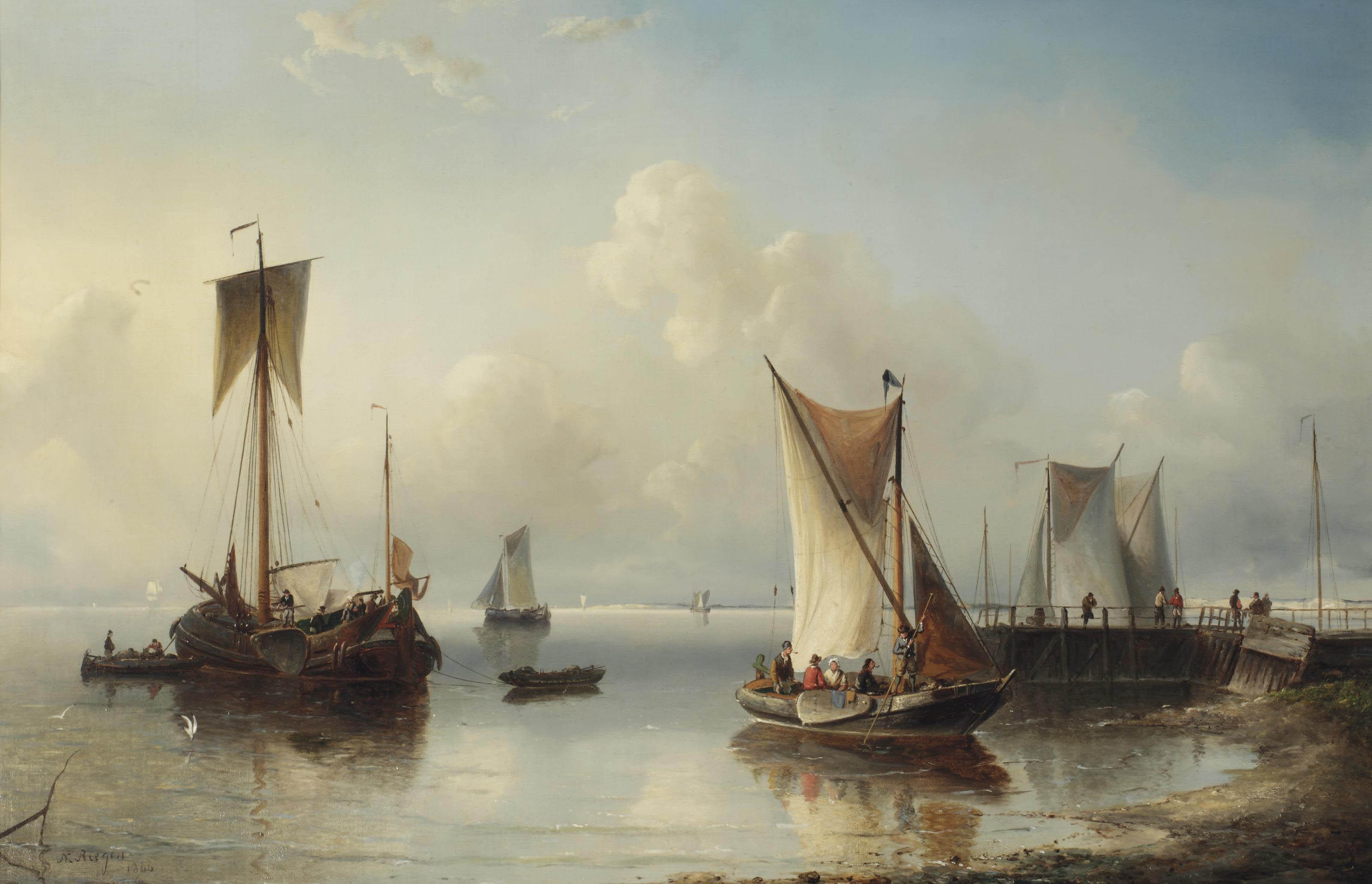 Nicolaas Riegen - Shipping near the shore