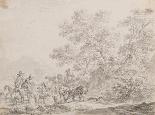 Nicolaes Berchem - Italian landscape